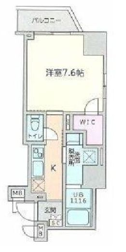 CAVE YUSHIMA (ケイブ湯島)　1301号室　間取り