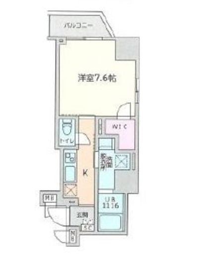 CAVE YUSHIMA (ケイブ湯島)　1401号室　間取り