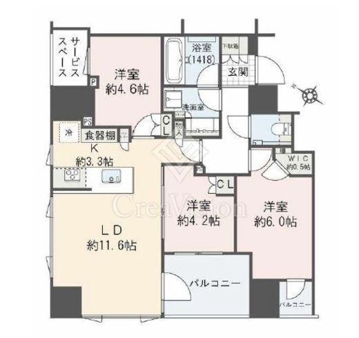 パークホームズ文京本郷通り　802号室　間取り