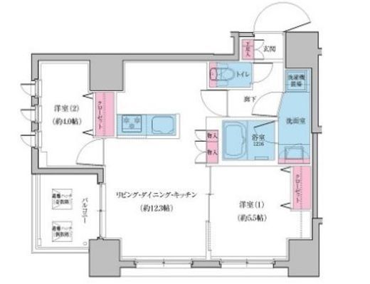 クレヴィアリグゼ日暮里　301号室　間取り
