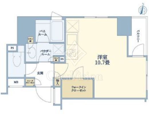クオリア御茶ノ水パークフロント　1006号室　間取り