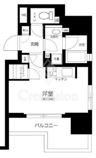 クオリア御茶ノ水パークフロント　306号室　間取り
