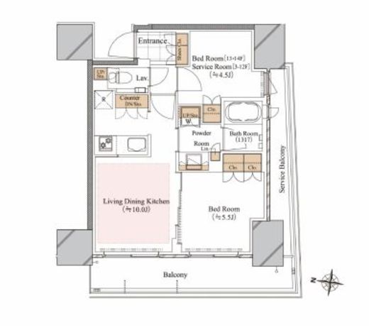 ブランシエスタ白山　703号室　間取り