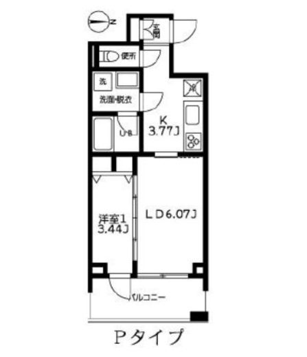 カーザビアンカ　1302号室　間取り