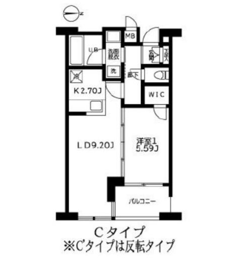 カーザビアンカ　706号室　間取り