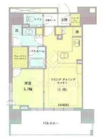 アトラス本郷三丁目　12F1号室　間取り