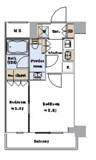 ブリリアイスト文京茗荷谷　202号室　間取り