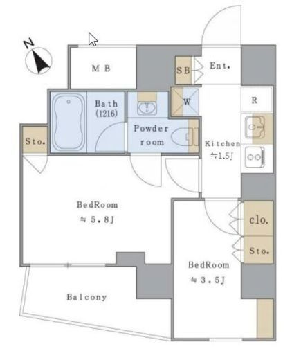 ブリリアイスト文京茗荷谷　207号室　間取り