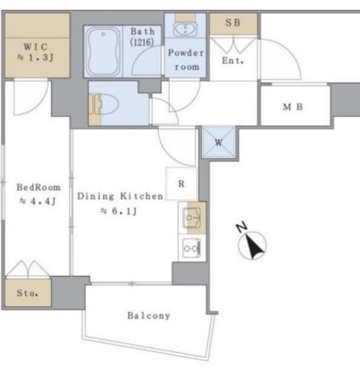 ブリリアイスト文京茗荷谷　306号室　間取り