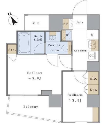 ブリリアイスト文京茗荷谷　407号室　間取り