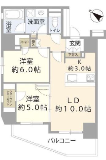 シェフルール文京茗荷谷　1103号室　間取り