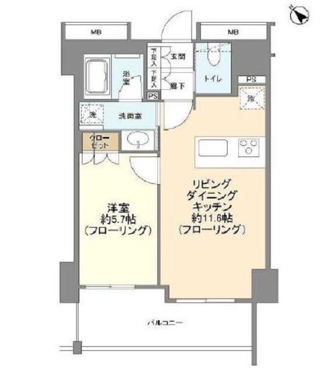 シェフルール文京茗荷谷　204号室　間取り
