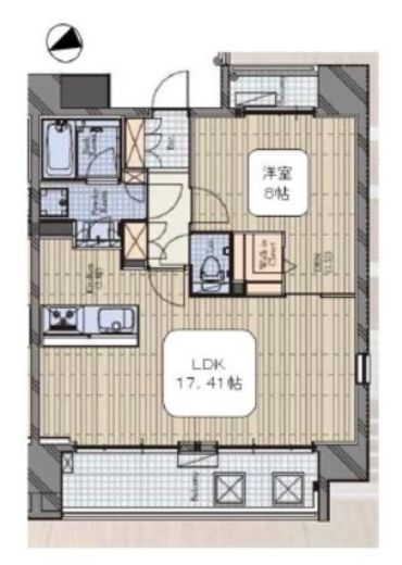 麻布十番テラス　401号室　間取り