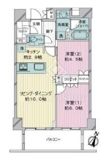プレミスト文京音羽　402号室　間取り