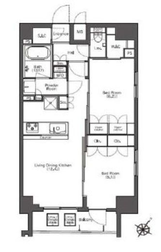 コンフォリア滝野川　1005号室　間取り