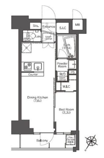 コンフォリア滝野川　602号室　間取り