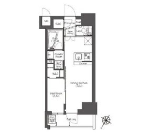 コンフォリア滝野川　901号室　間取り