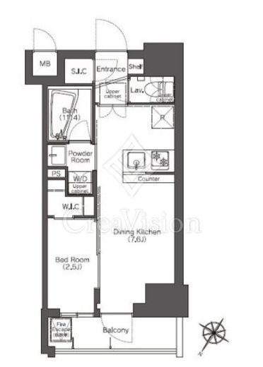 コンフォリア滝野川　1501号室　間取り