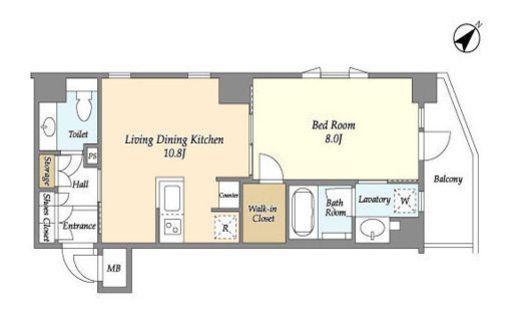 ウィルテラス滝野川　201号室　間取り