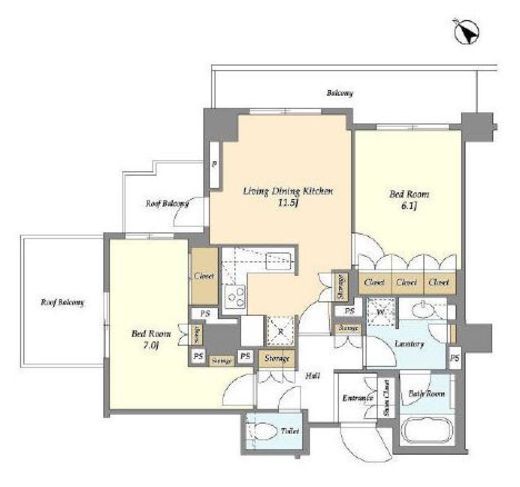 ウィルテラス滝野川　401号室　間取り