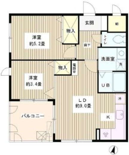 目白台ガーデン　104号室　間取り