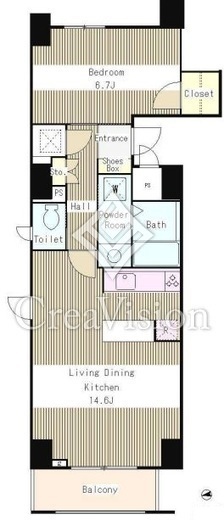 ザ・テラス千駄木　304号室　間取り