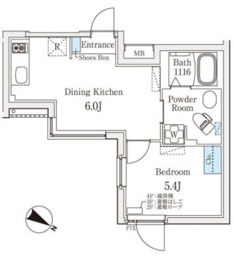 Fika池袋　401号室　間取り