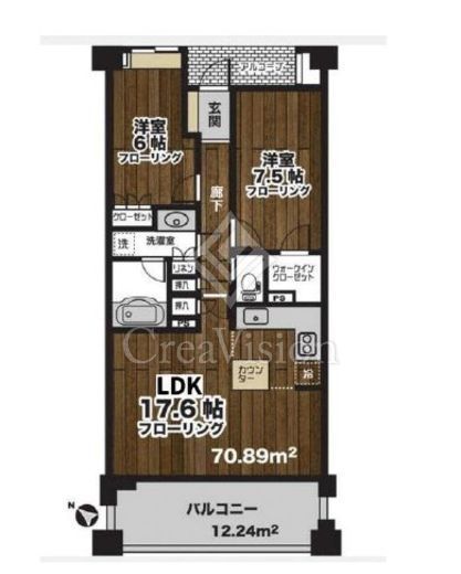 グランフォート青淵閣　202号室　間取り