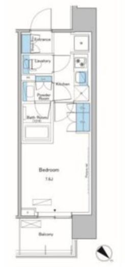 ルフォンプログレ滝野川　1301号室　間取り