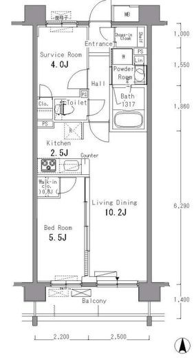 パークアクシス滝野川　203号室　間取り
