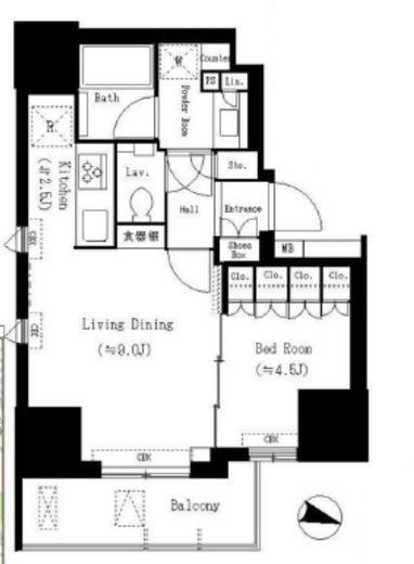 パークホームズ本郷東大前　604号室　間取り