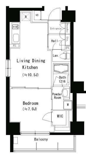 パークアクシス板橋本町　1001号室　間取り