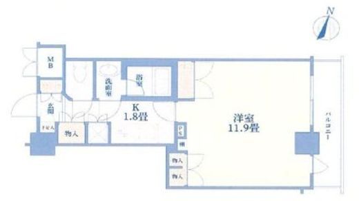 クオリア小石川　706号室　間取り