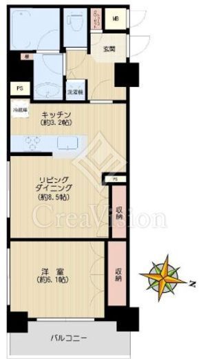クオリア小石川　807号室　間取り