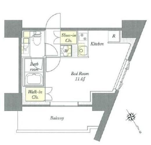 プライムメゾン板橋　1001号室　間取り