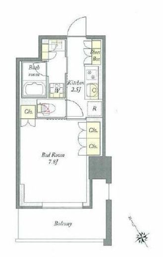 プライムメゾン板橋　1209号室　間取り