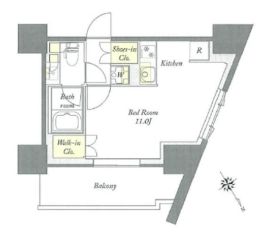 プライムメゾン板橋　1601号室　間取り