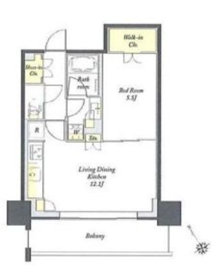 プライムメゾン板橋　1808号室　間取り