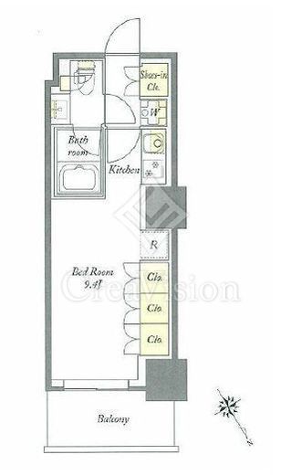 プライムメゾン板橋　804号室　間取り