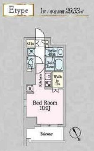 プライムメゾン板橋　805号室　間取り