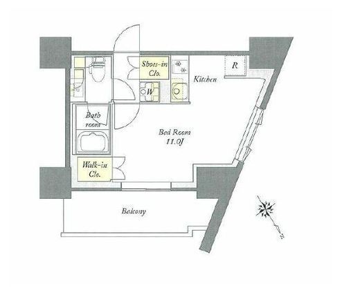 プライムメゾン板橋　901号室　間取り