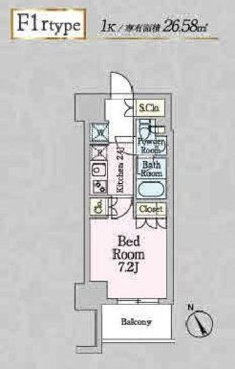 プライムメゾン板橋　909号室　間取り
