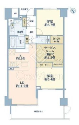 ザ・パークハウス茗荷谷　101号室　間取り
