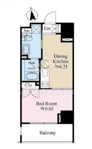 コスモリード池袋レジデンス　902号室　間取り