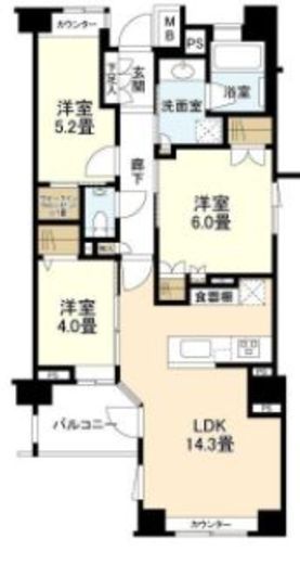 パークホームズ落合南長崎　207号室　間取り