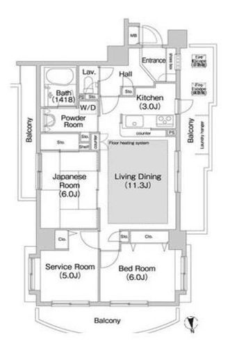 コンフォリア板橋仲宿　1008号室　間取り