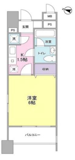 ロネスタR文京護国寺　505号室　間取り
