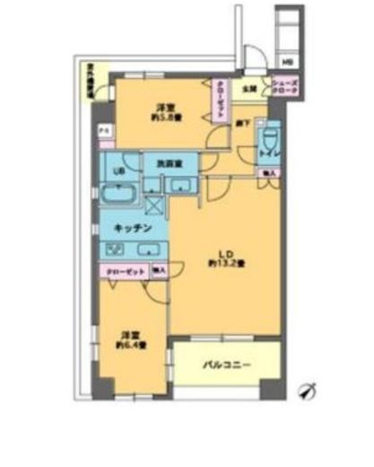 カスタリア人形町　1201号室　間取り
