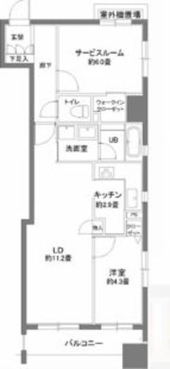 カスタリア人形町　603号室　間取り