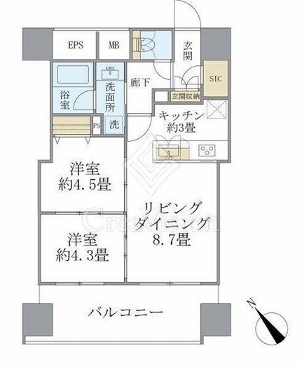 エミリブ東長崎　503号室　間取り